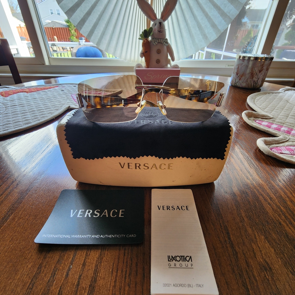 Versace MOD 2017 Rimless Sunglasses Vintage - Picture 8 of 11